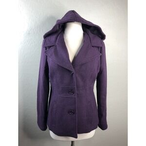 JACK Womens M Purple Hooded Coat Jacket Lined
